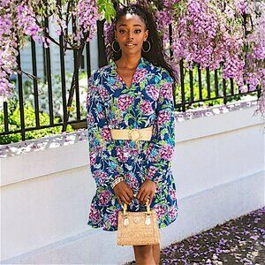 Lilly Pulitzer Easy Fit Axton Dress in Multi/Dahlia Licious NWT - Size 4